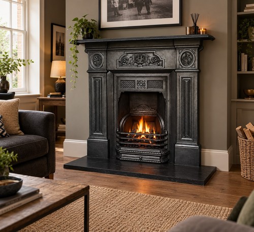 Victorian fireplace antique - victorian,