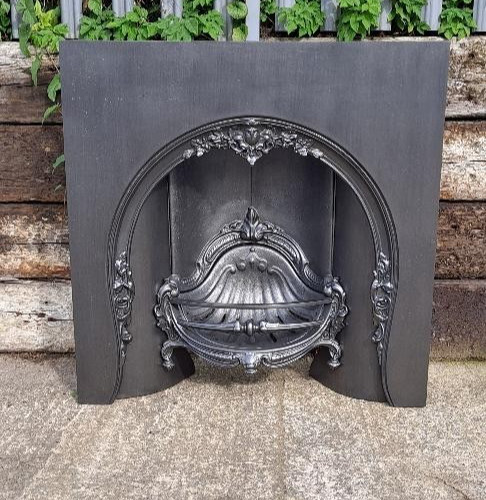 Cast iron arched fireplace - cast,