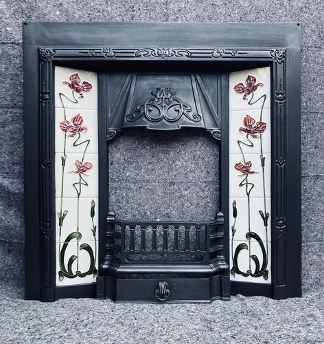 Cast iron fireplace - cast, /
