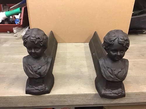 Cast iron fire dogs