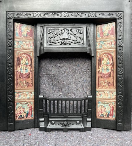 Cast iron fireplace fire - cast,