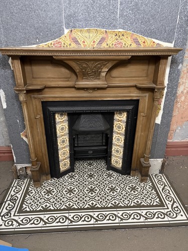 Antique victorian fireplace - antique,