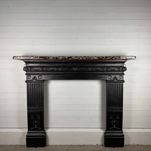 Antique cast iron fire - cast,