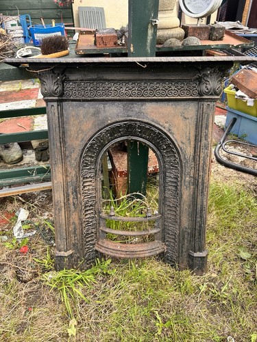 Cast iron victorian fireplace - iron,