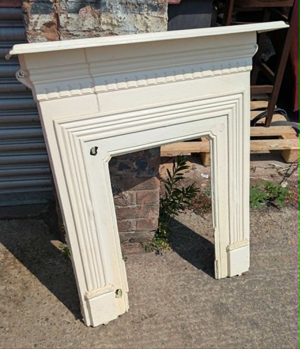 White cast iron fireplace - iron,