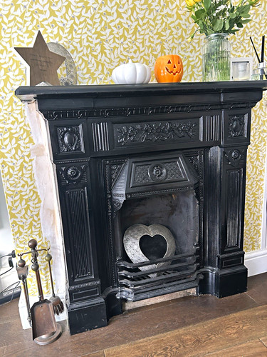 Ornate black cast iron - **ornate,