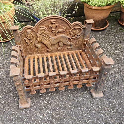 Antique cast iron fireplace - antique,