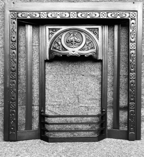 Cast iron fireplace - iron, /