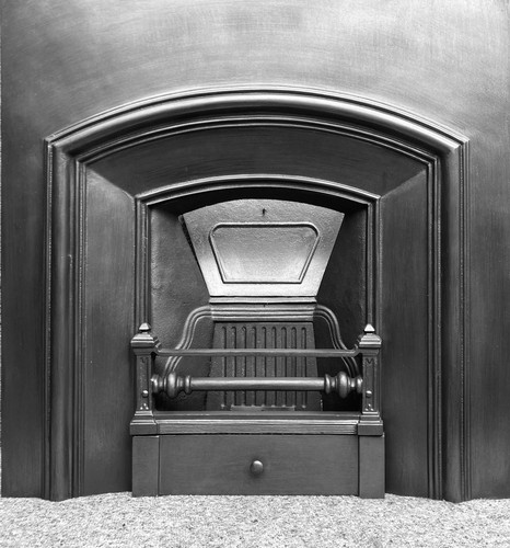 Pristine cast iron fireplace - iron,