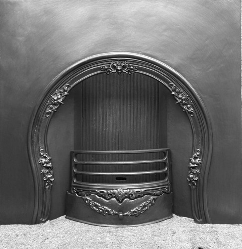 Restored cast iron fireplace - cast, /