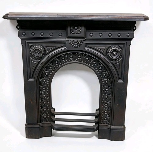 Victorian cast iron fireplace - cast,
