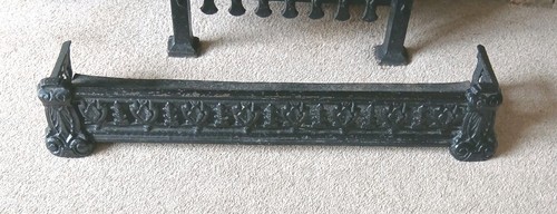 Cast iron fireplace fender - cast, 27