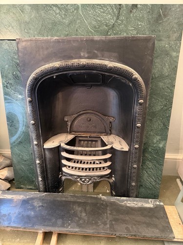 Victorian fireplace with green - victorian,